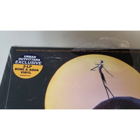 The Nightmare Before Christmas Soundtrack Limited 2XLP Bone Aqua Vinyl New - Picture 4 of 4